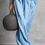 Casual Loose Boatneck Batwing Sleeve Maxi Dress With Pockets