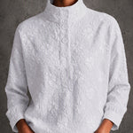 Grace Floral Embroidered Stand Collar Blouse