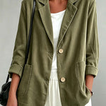 Urban Casual Single Breasted Corduroy Blazer