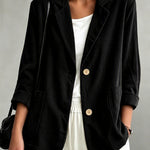 Urban Casual Single Breasted Corduroy Blazer
