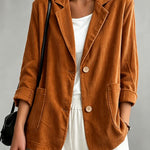 Urban Casual Single Breasted Corduroy Blazer
