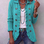 Casual Ruffle Trim Knit Cardigan