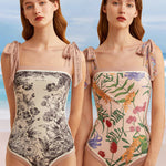 Zeagoo Women's Double-Sided Print Reversible One-Piece Swimsuits