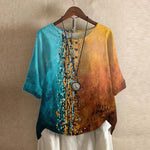 Lavinia | The Vintage Floral Short-Sleeve Blouse