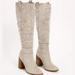 SUEVIRA™ | SUEDE BLOCK HEEL BOOTS