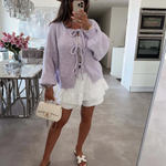 Eva | Knitted Bow Cardigan