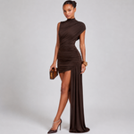 Phoebe Stirling | High Neck Asymmetric Mini Dress For Women