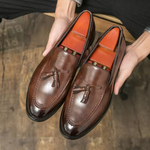 Formal Tassel Leather Loafers