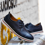 Casual Flat Leather Sneakers