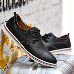 Casual Flat Leather Sneakers