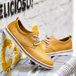 Casual Flat Leather Sneakers