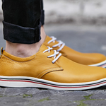 Casual Flat Leather Sneakers