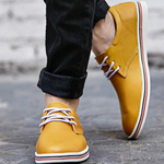 Casual Flat Leather Sneakers