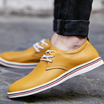 Casual Flat Leather Sneakers