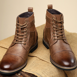 Textured Leather Boots