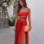 Ava Thornton | Strapless Cut-Out Maxi Dress For Women
