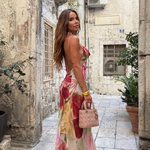 Elise Callahan | Floral Cowl Maxi Dress For Women