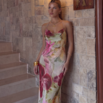 Elise Callahan | Floral Cowl Maxi Dress For Women