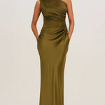 Elara | Satin Asymmetric Evening Gown