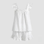 Sienna Holloway | Ruffle Linen Blend Shorts Set For Women