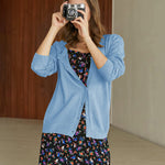 Zeagoo Women's Button Down Crochet Sweater Cardigan