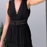 Léonie™ Elegant Lace V-Neck Dress