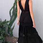 Léonie™ Elegant Lace V-Neck Dress