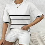 Zeagoo Knit Short Sleeve Tops