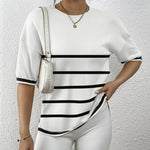 Zeagoo Knit Short Sleeve Tops