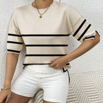 Zeagoo Knit Short Sleeve Tops