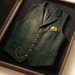 Tiziano Windowpane Lapel Vest