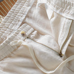 Harrington 100% Linen Trousers with Easy Waist Comfort