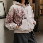 Unisex Cotton Blend Zip-Up Hoodie | Bold Blossom Streetwear Style