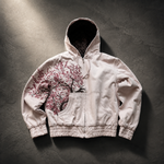 Unisex Cotton Blend Zip-Up Hoodie | Bold Blossom Streetwear Style