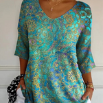 Millicent | Retro Print Pullover Knit