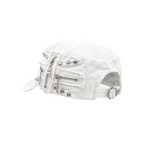 Vesper Rivet Zipper Flat-Top Cap