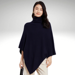 Marcelline Knit Woolen Turtleneck Cloak