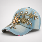 Verona Floral Cotton Denim Cap