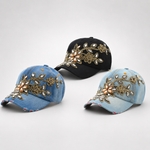 Verona Floral Cotton Denim Cap