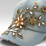 Verona Floral Cotton Denim Cap