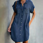 Helena | Denim dress with buttons