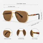 Wellington Square Alloy Sunglasses