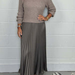 Claudia™ | Maxi Dress with Pleated Skirt