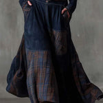 Leonora™ | Vintage Suede Check Dress (Includes Belt)