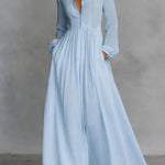 Serena™ | Flowing Button-Front Maxi Dress
