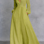 Serena™ | Flowing Button-Front Maxi Dress