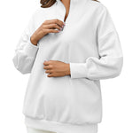 Zeagoo Women Sweatshirts Quarter Zip Stand Collar Pullovers Fleece Workout Hoodies Y2K Clothes