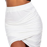 High Waist Stretch Tight Pleated Bodycon Skirt - Zeagoo (Us Only)