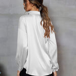 Satin Silk Button Down Shirts - Zeagoo (Us Only)