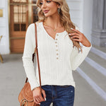 Zeagoo Sweaters Ribbed Knit Long Sleeve Henley Shirts